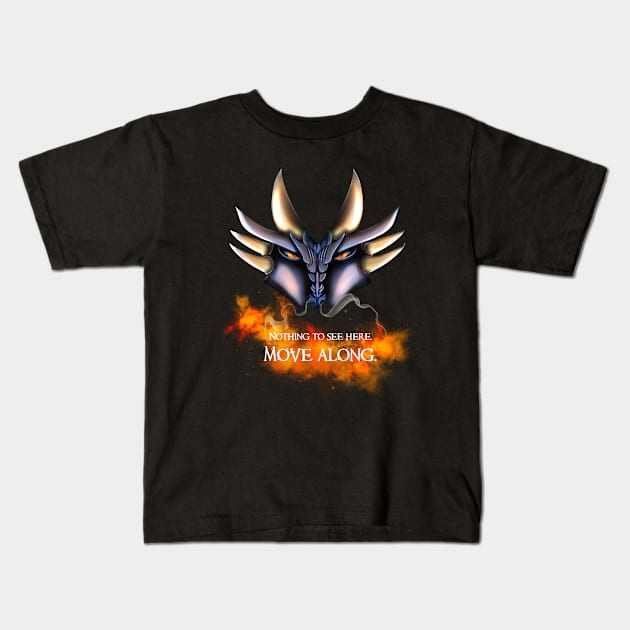 Introverted Dragon Kids T-Shirt by Mushrooms And Stardust